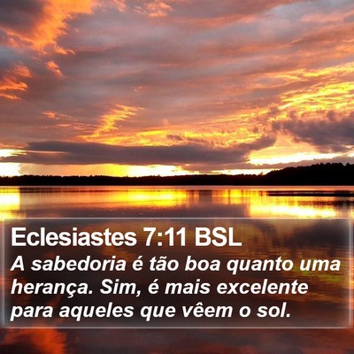 Eclesiastes 7:11 BSL Bible Verse Image