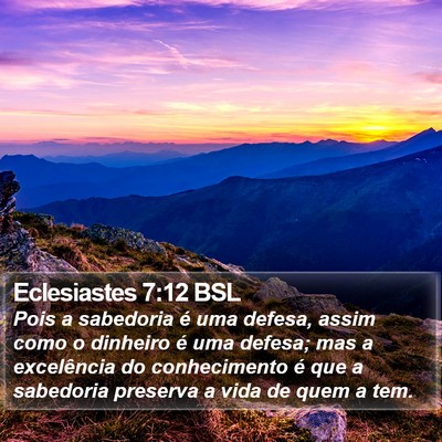 Eclesiastes 7:12 BSL Bible Verse Image