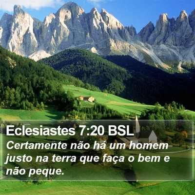 Eclesiastes 7:20 BSL Bible Verse Image
