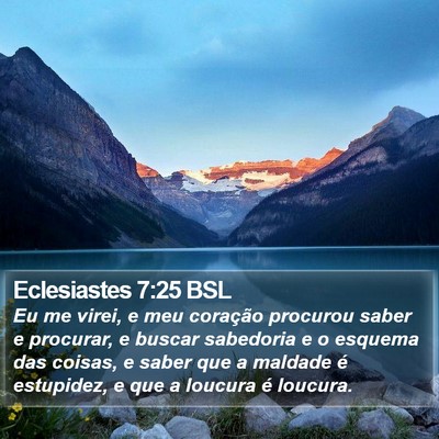 Eclesiastes 7:25 BSL Bible Verse Image