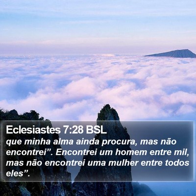 Eclesiastes 7:28 BSL Bible Verse Image