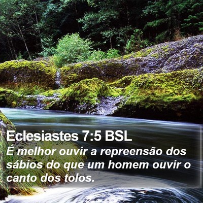 Eclesiastes 7:5 BSL Bible Verse Image