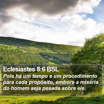 Eclesiastes 8:6 BSL Bible Verse Image