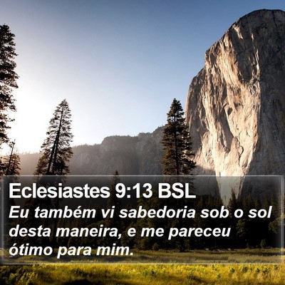 Eclesiastes 9:13 BSL Bible Verse Image