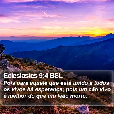 Eclesiastes 9:4 BSL Bible Verse Image