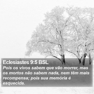Eclesiastes 9:5 BSL Bible Verse Image