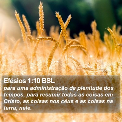 Efésios 1:10 BSL Bible Verse Image