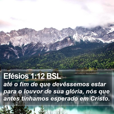 Efésios 1:12 BSL Bible Verse Image