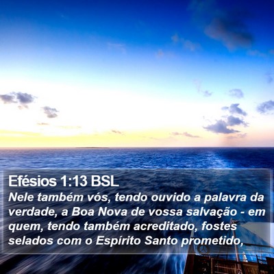 Efésios 1:13 BSL Bible Verse Image