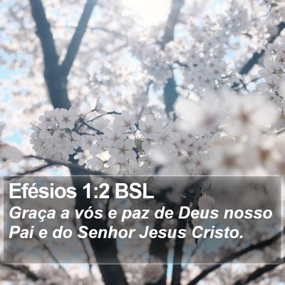 Efésios 1:2 BSL Bible Verse Image