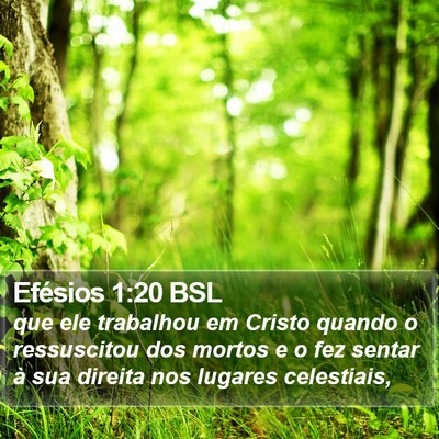 Efésios 1:20 BSL Bible Verse Image