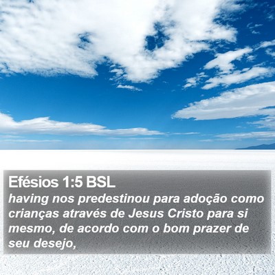 Efésios 1:5 BSL Bible Verse Image