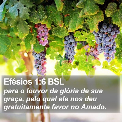 Efésios 1:6 BSL Bible Verse Image
