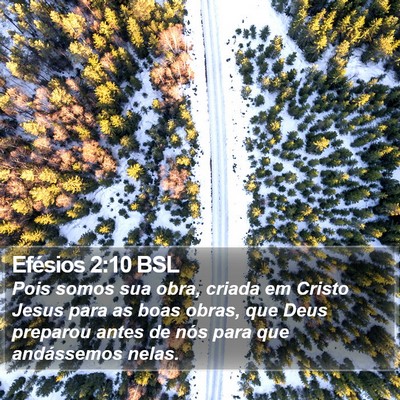 Efésios 2:10 BSL Bible Verse Image