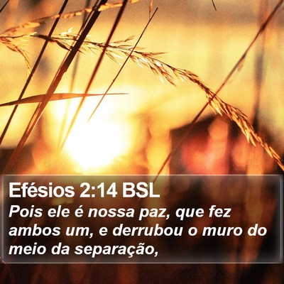 Efésios 2:14 BSL Bible Verse Image