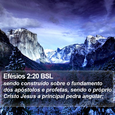 Efésios 2:20 BSL Bible Verse Image
