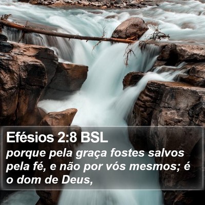 Efésios 2:8 BSL Bible Verse Image
