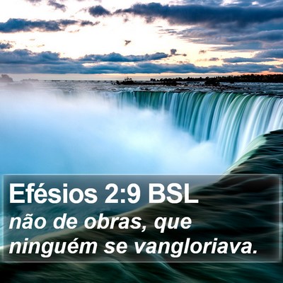 Efésios 2:9 BSL Bible Verse Image