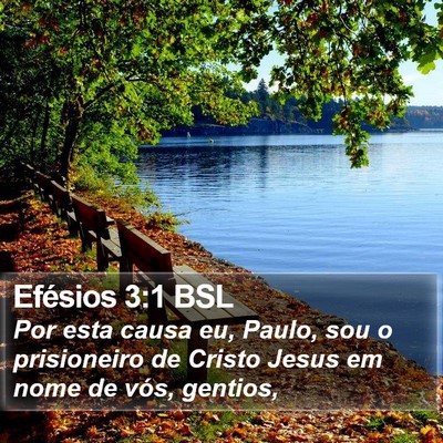 Efésios 3:1 BSL Bible Verse Image