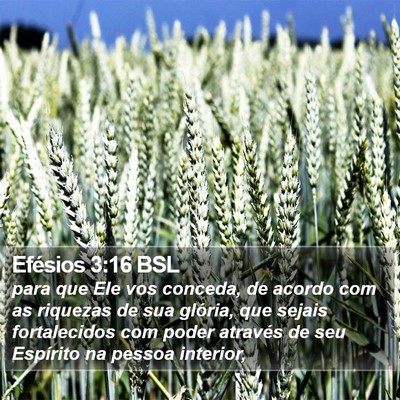 Efésios 3:16 BSL Bible Verse Image