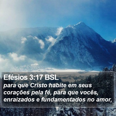Efésios 3:17 BSL Bible Verse Image
