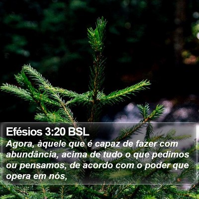 Efésios 3:20 BSL Bible Verse Image