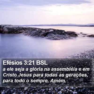 Efésios 3:21 BSL Bible Verse Image