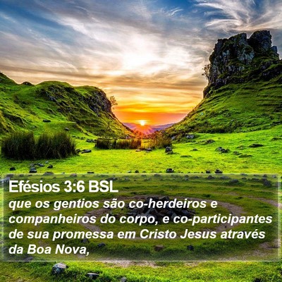 Efésios 3:6 BSL Bible Verse Image