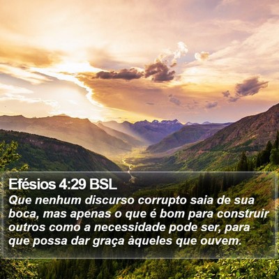 Efésios 4:29 BSL Bible Verse Image