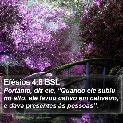 Efésios 4:8 BSL Bible Verse Image