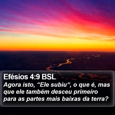 Efésios 4:9 BSL Bible Verse Image