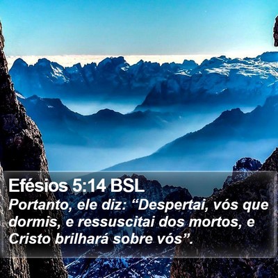 Efésios 5:14 BSL Bible Verse Image