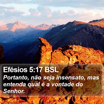 Efésios 5:17 BSL Bible Verse Image