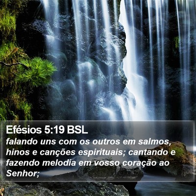 Efésios 5:19 BSL Bible Verse Image