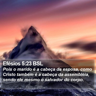 Efésios 5:23 BSL Bible Verse Image