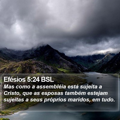 Efésios 5:24 BSL Bible Verse Image