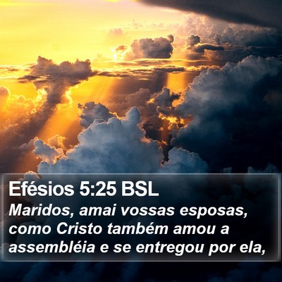 Efésios 5:25 BSL Bible Verse Image