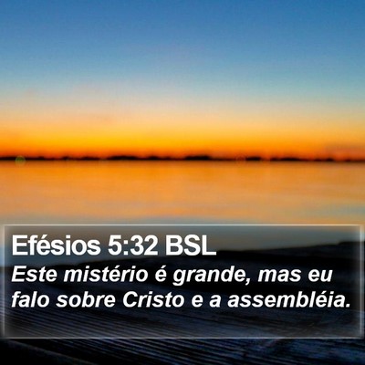 Efésios 5:32 BSL Bible Verse Image