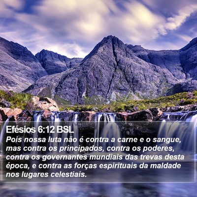Efésios 6:12 BSL Bible Verse Image