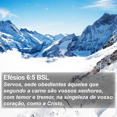 Efésios 6:5 BSL Bible Verse Image