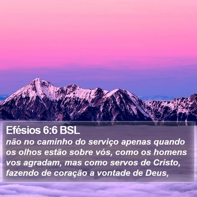 Efésios 6:6 BSL Bible Verse Image