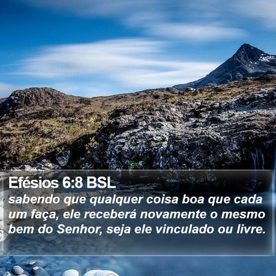 Efésios 6:8 BSL Bible Verse Image