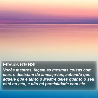 Efésios 6:9 BSL Bible Verse Image
