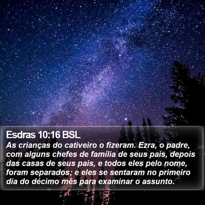 Esdras 10:16 BSL Bible Verse Image
