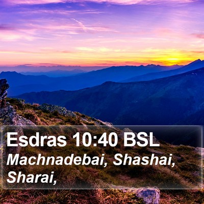 Esdras 10:40 BSL Bible Verse Image