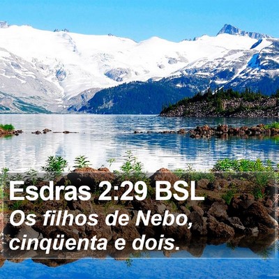 Esdras 2:29 BSL Bible Verse Image