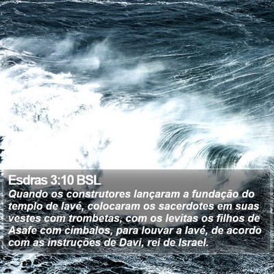 Esdras 3:10 BSL Bible Verse Image