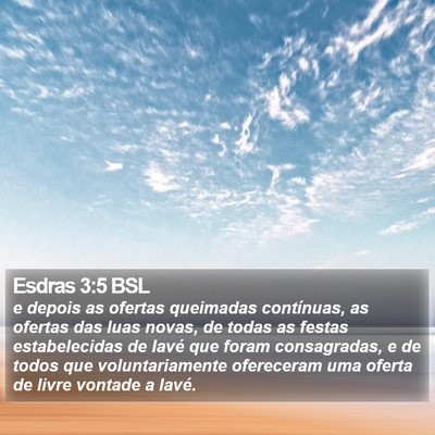 Esdras 3:5 BSL Bible Verse Image