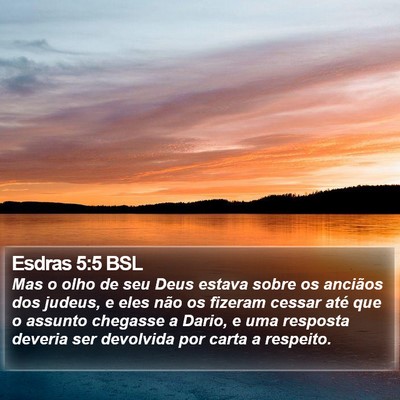 Esdras 5:5 BSL Bible Verse Image