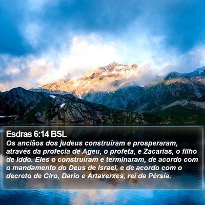 Esdras 6:14 BSL Bible Verse Image